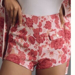 Maeve Floral Jacquard Micro Shorts